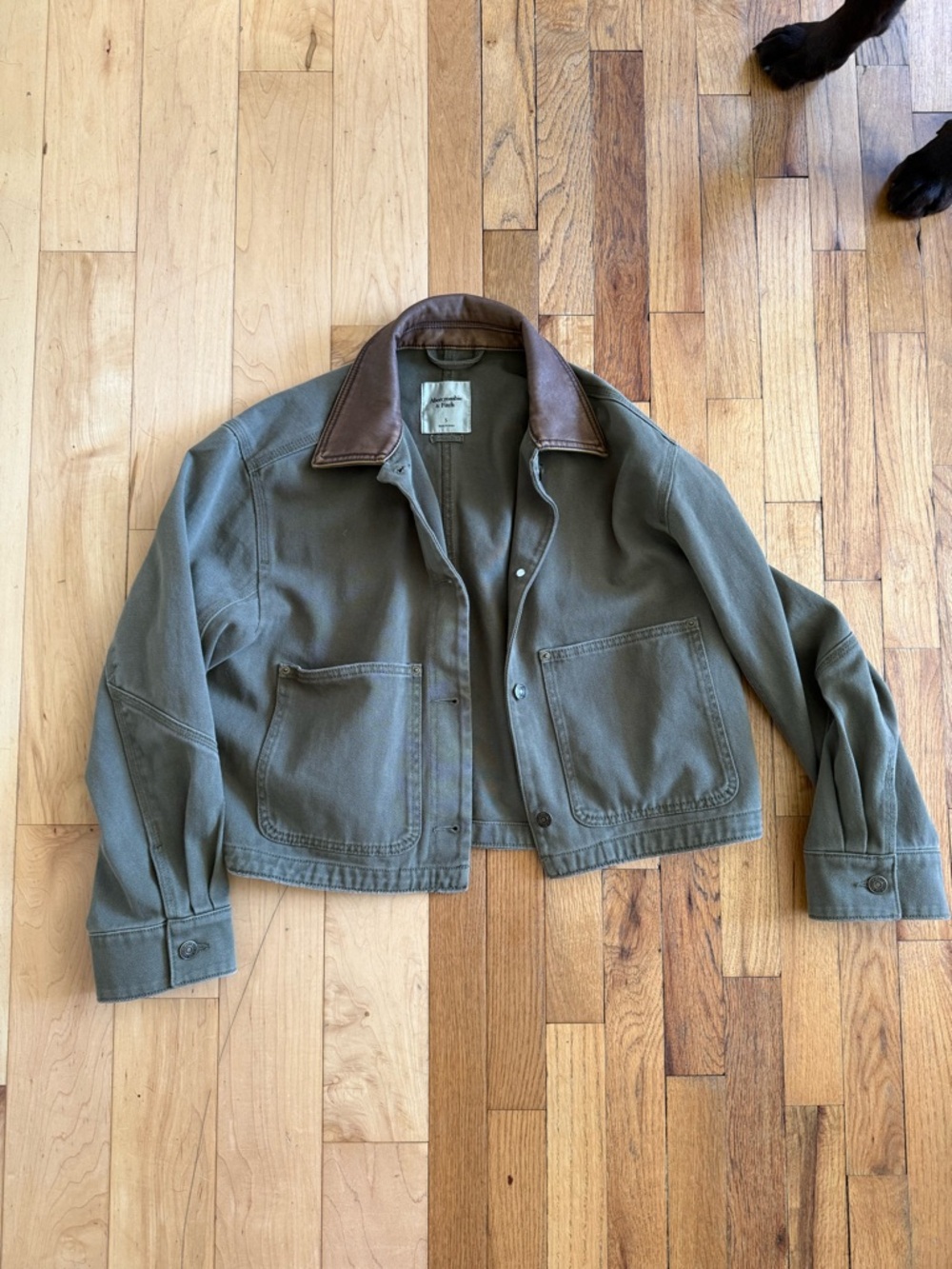 Abercrombie & Fitch Barn Jacket with Brown Collar